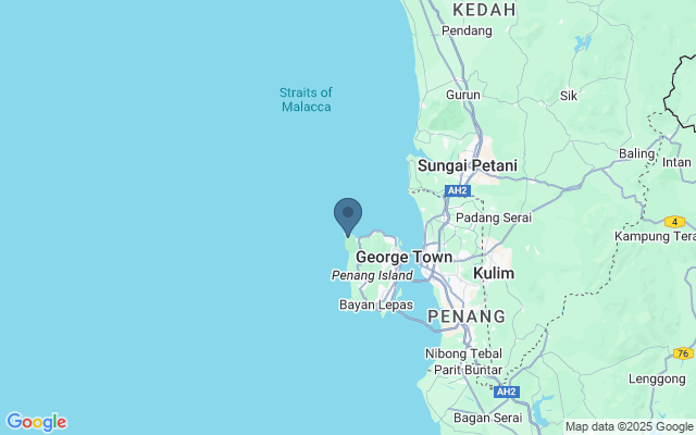 Kaart met locatie Penang National Park